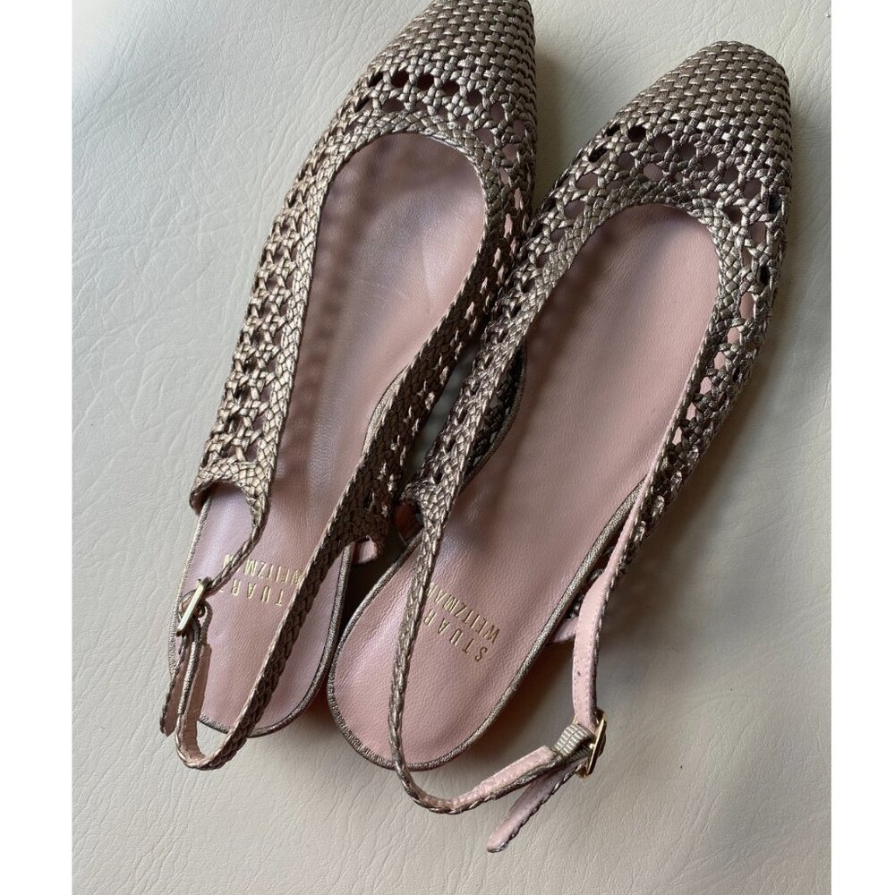Stuart Weitzman “Wicket” Woven Slingback Flats | Size 6 | Made in Spain - Picture 2 of 9